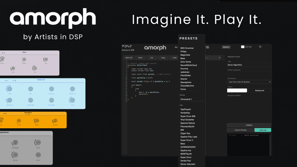 Artists in DSP Amorph: free text-to-DSP plugin that turns prompts into instruments and FX