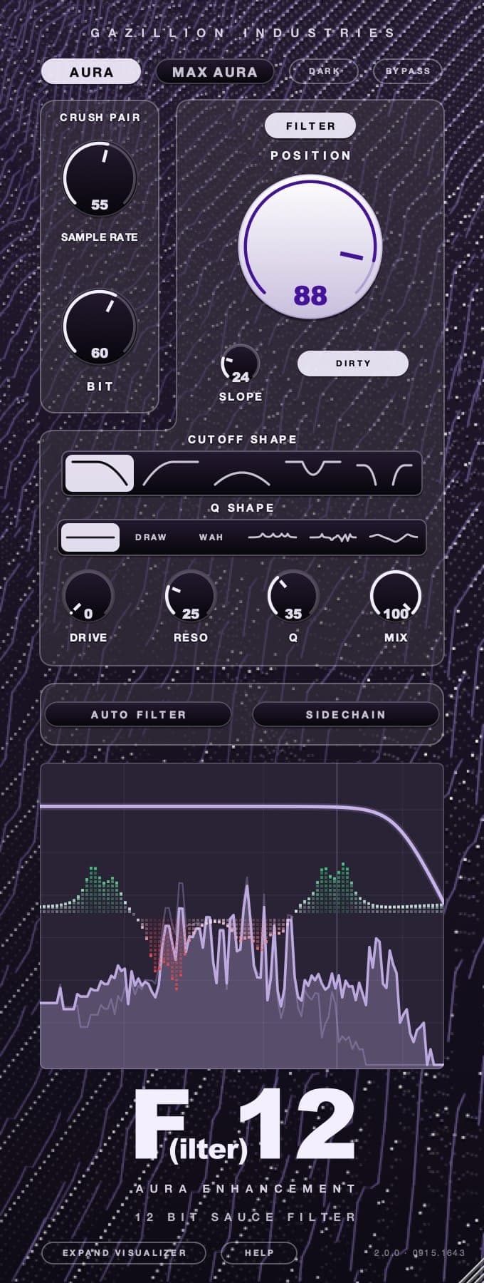 Gazillion Industries Launches Two New Plugins: F(ilter) 12 and Beefy