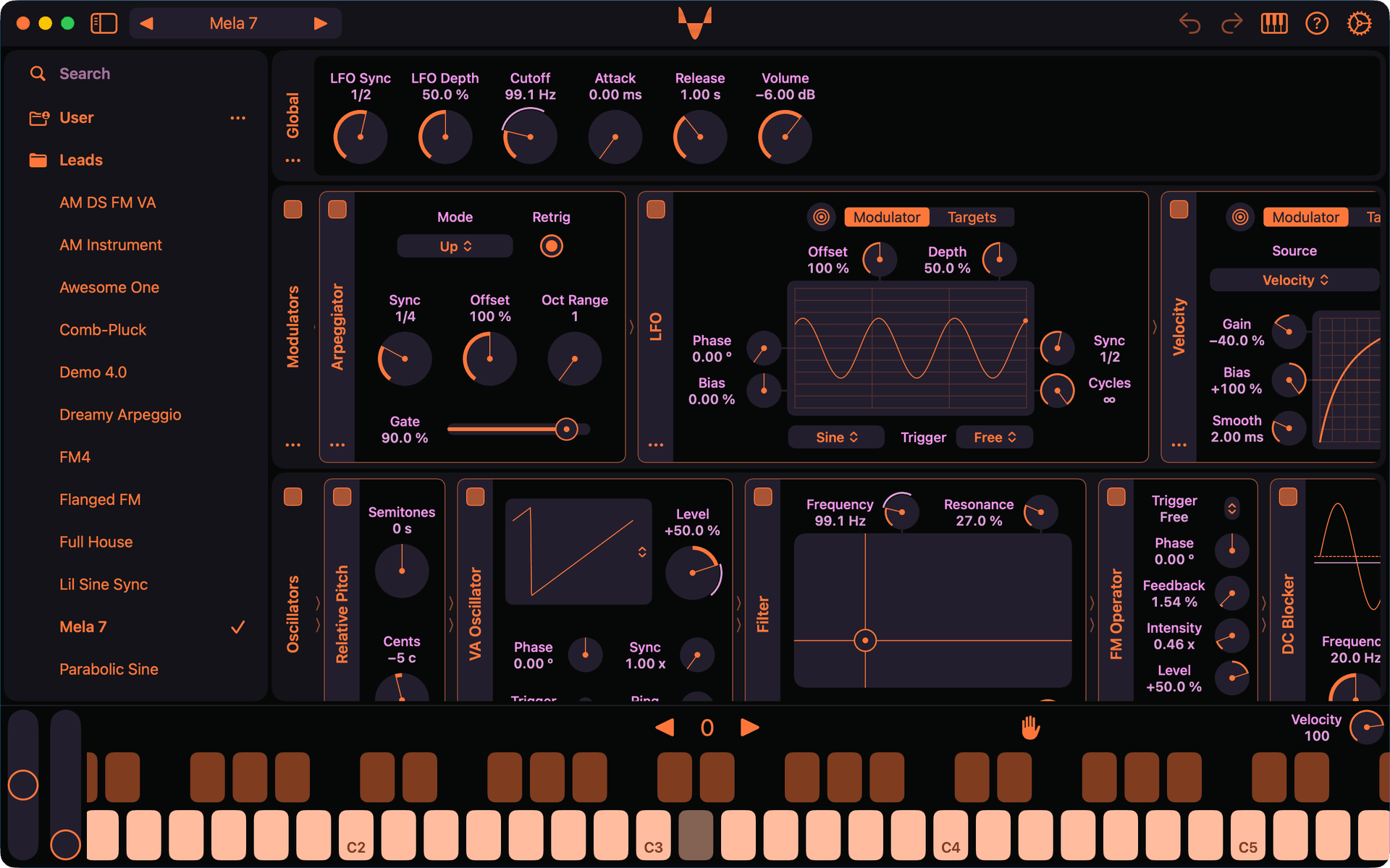 Nikolozi Mela 7.0: undo/redo + deeper control for modular AUv3 on iOS and macOS